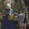 255-22 199304 Lucy, DAH with Easter Bunny on the Plaza. KCMO